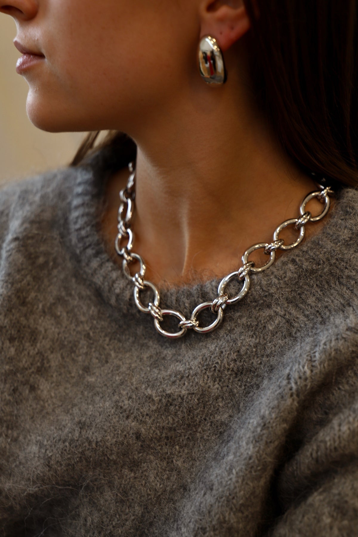  AMELIA STATEMENT CHAIN NECKLACE