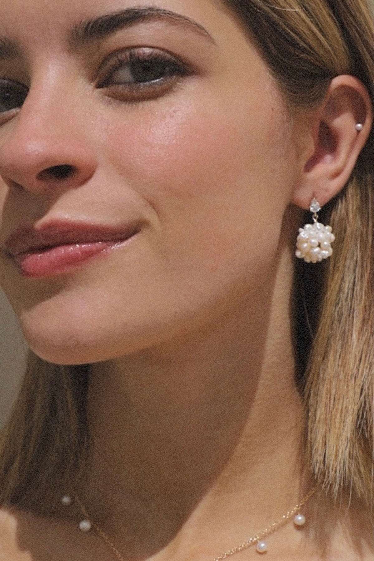  ELLE PEARL CLUSTER EARRINGS