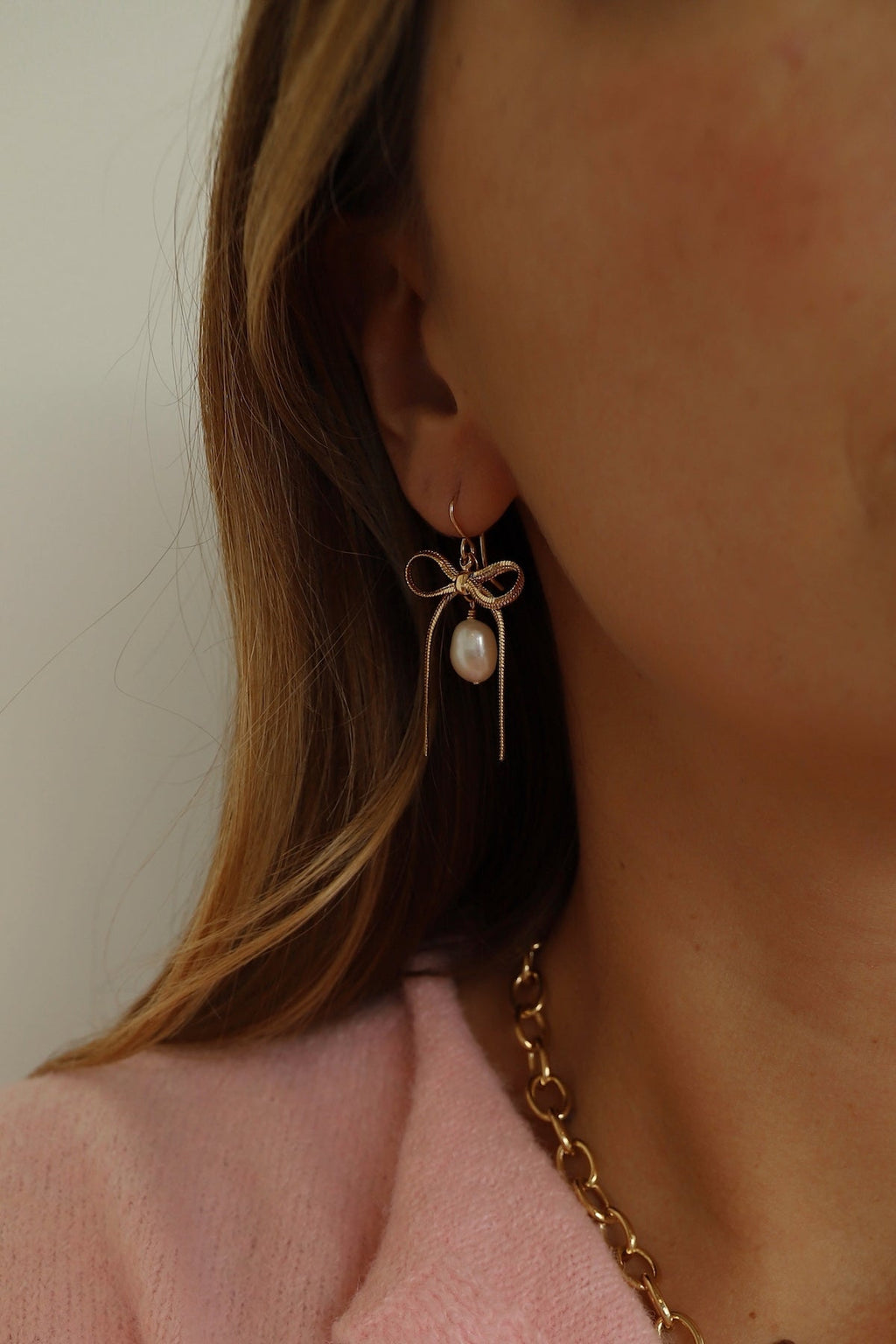  SLOANE RIBBON AND PEARL EARRINGS