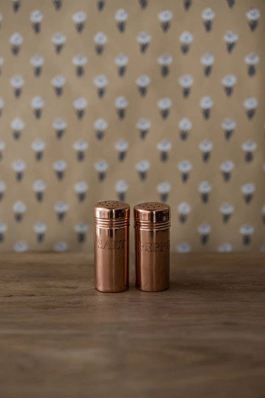  COPPER SALT AND PEPPER SHAKERS
