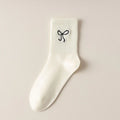  EMBROIDERED BOW SOCKS