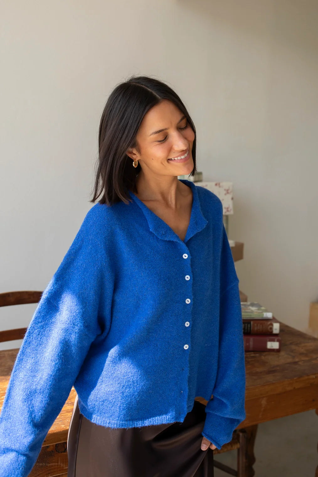  PIPER CARDIGAN- BLUE